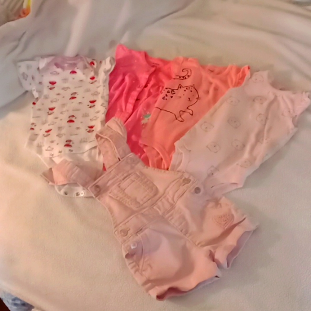 Assorted Brands Baby Girl "Carter's", "Onesie" 12 Months